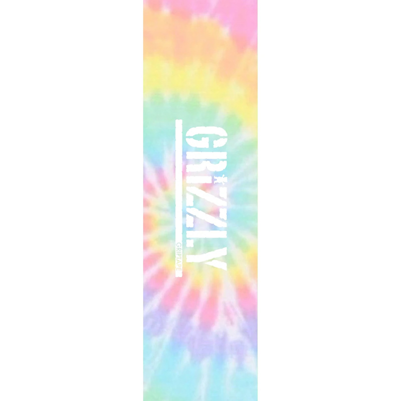 Grizzly Tie-Dye Stamp Griptape Sheet Pastel 5