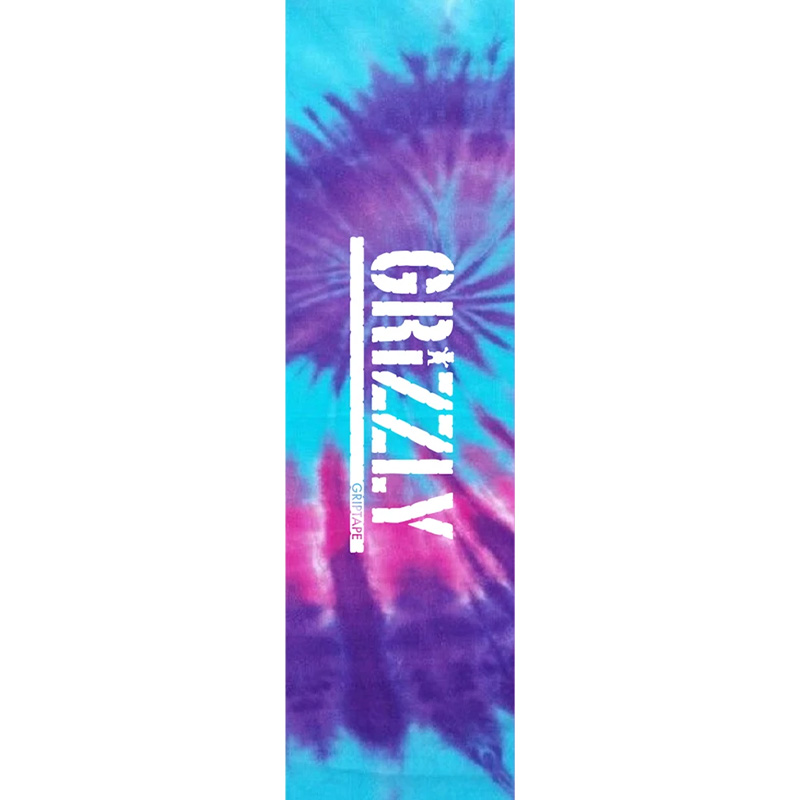 Grizzly Tie-Dye Stamp Griptape Sheet Purple/Blue 2