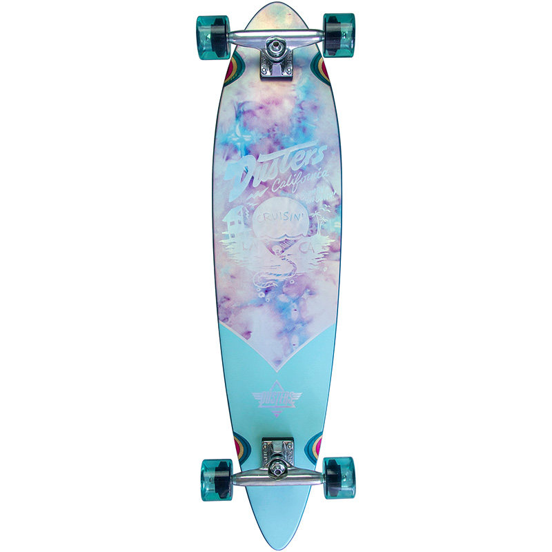 Dusters Cruisin Chrome Complete Pintail Longboard Holographic 37.0